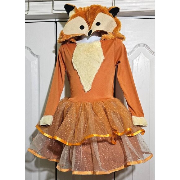 Furry Fox Child Costume Dress Girls 4-6 Halloween Woodland Animal Pretty Tutu - Picture 1 of 5